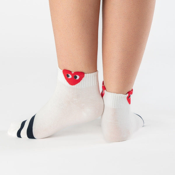 Men's Heart stripes cotton socks