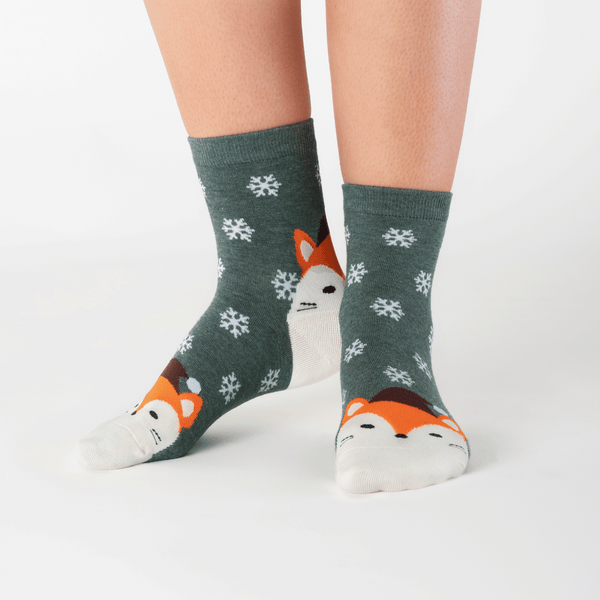 Fox Christmas animals cotton socks