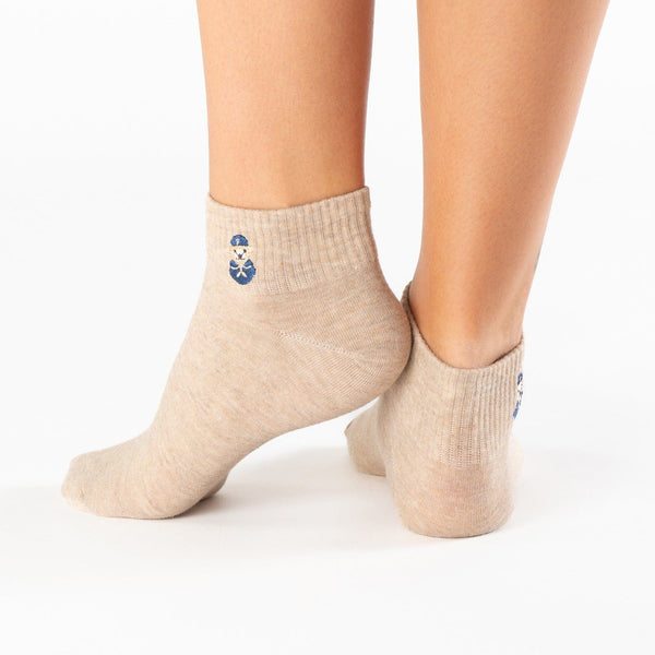Beige dog funny animals cotton socks