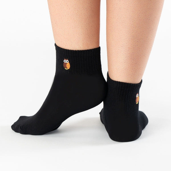 Horned owl funny animals cotton socks