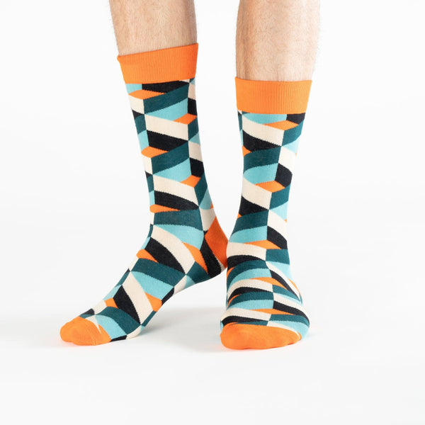 Aztec funny knee-high cotton socks