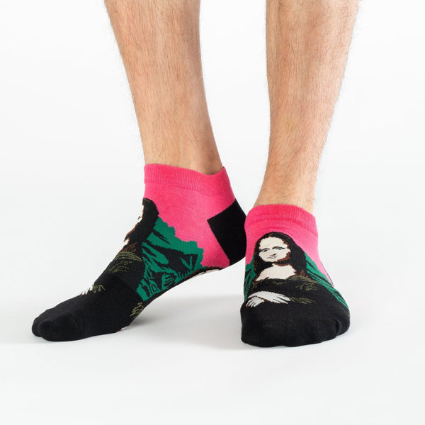 Pink Mona Lisa Da Vinci masterpiece cotton socks