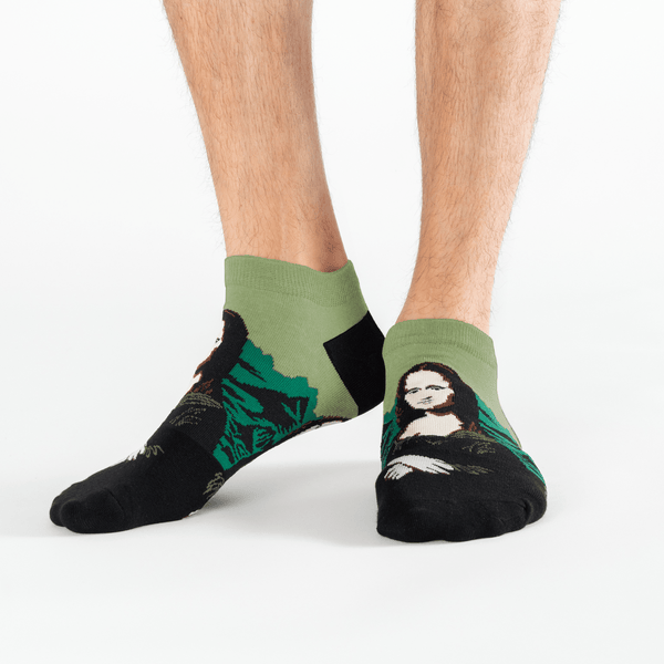 Green Mona Lisa Da Vinci masterpiece cotton socks