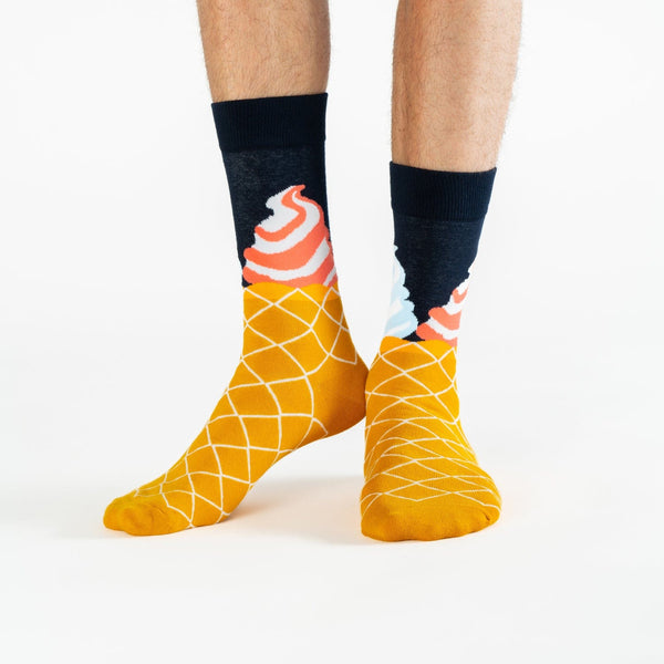 Ice cream funny knee-high cotton socks