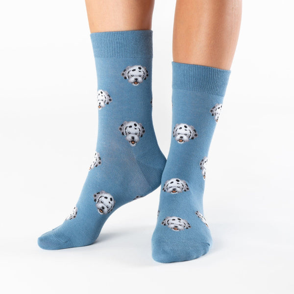 Dalmatian dog knee-high cotton socks