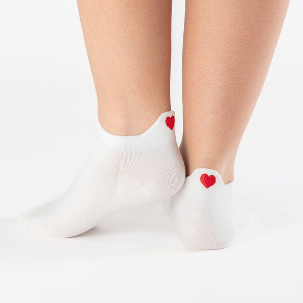White love tab cotton socks