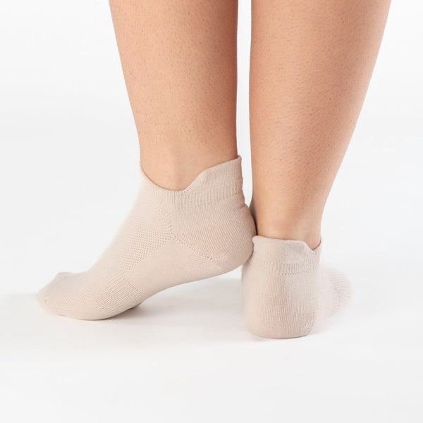 Beige tab cotton socks