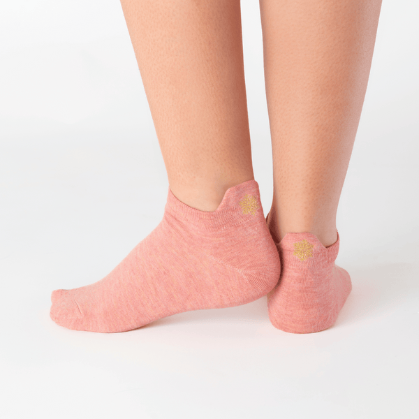 Pink snowflake tab cotton socks
