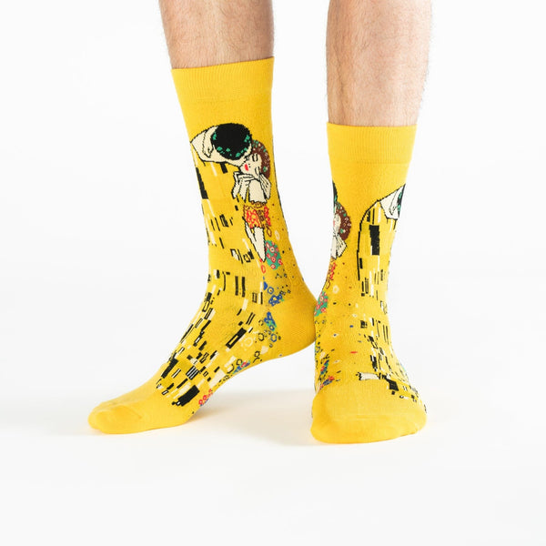 Yellow The Kiss cotton socks