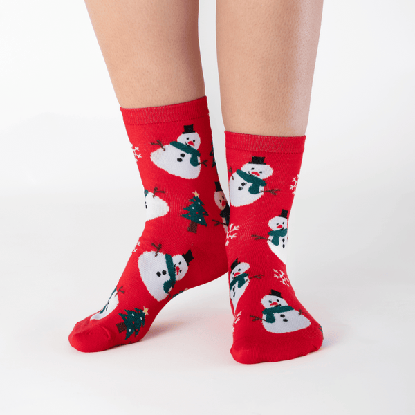 Snowman Christmas low-cut cotton socks