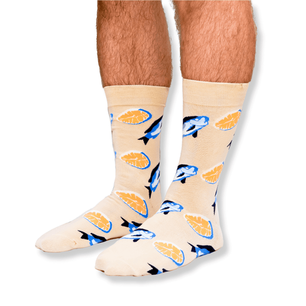 Salmon fisherman cotton socks