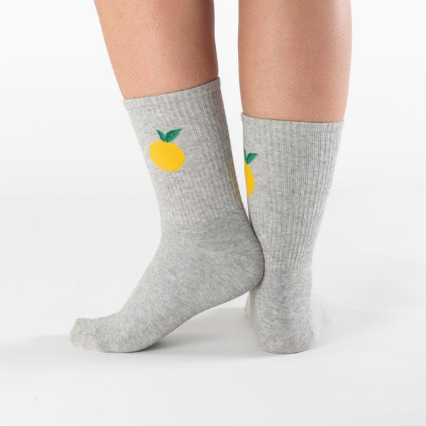 Orange fruit salad cotton socks