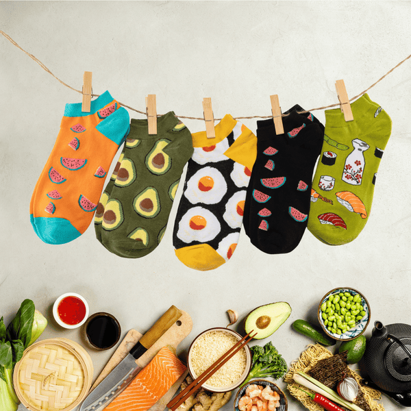 Snack time socks gift box pack of 5 pairs