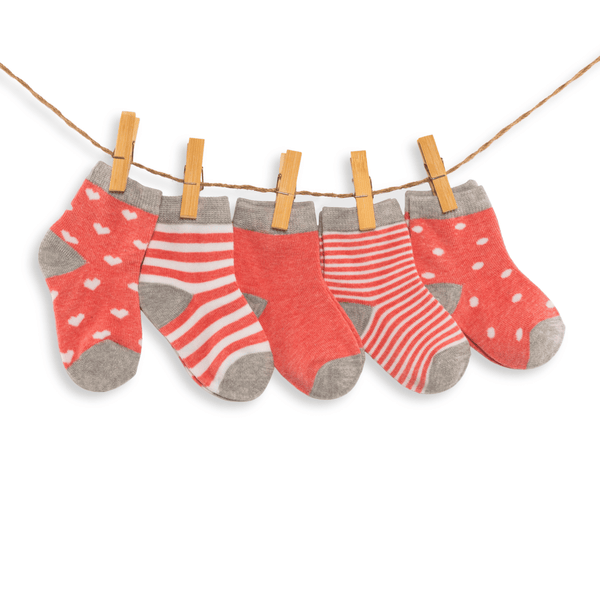 Red Kids and Babies Socks Gift Box Pack of 5