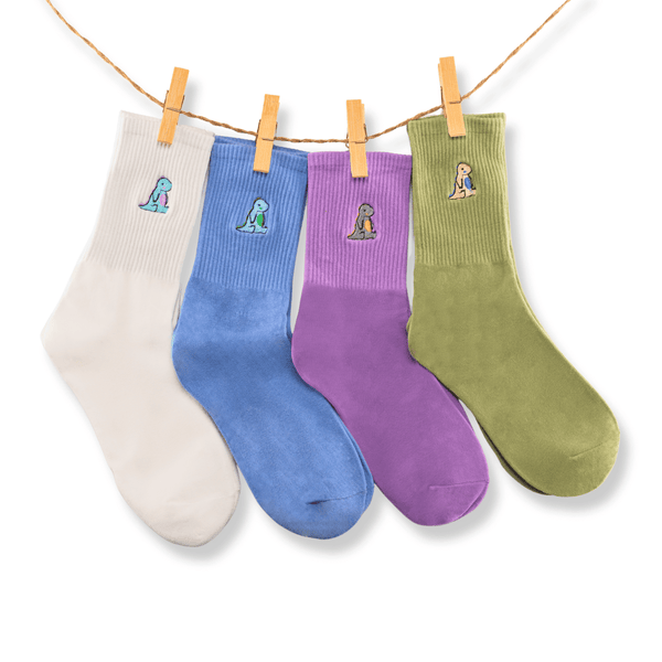 Dinosaur cotton socks gift box pack of 4