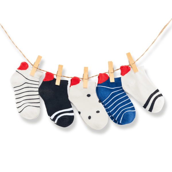 Heart kids and babies cotton socks gift box (pack of 5)