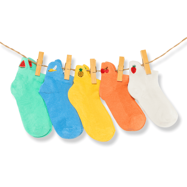 Kids fruit cotton socks gift box pack of 5
