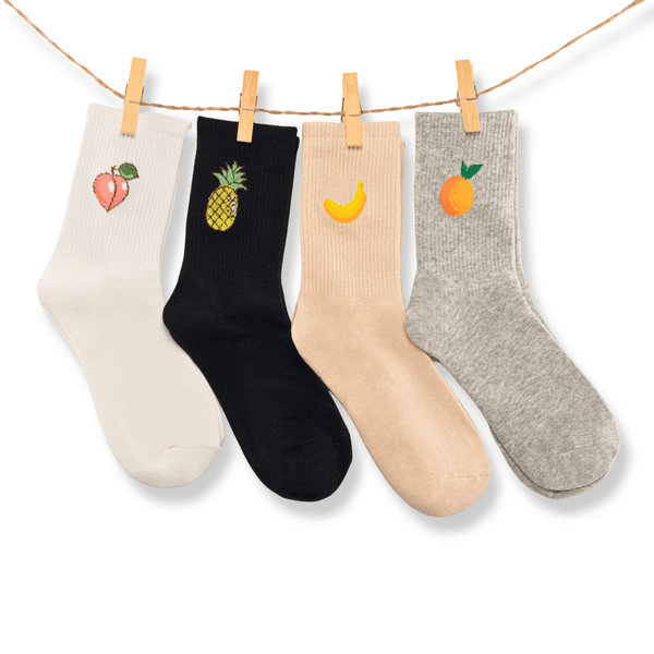 Fruit salad cotton socks gift box pack of 4