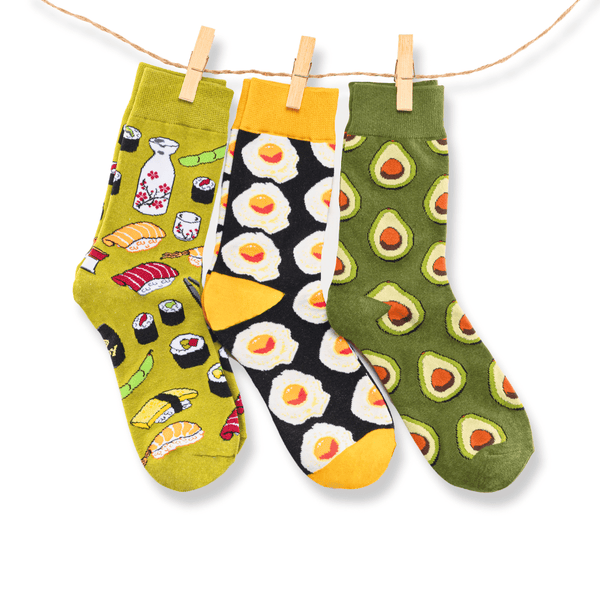 Sushi cotton socks gift box pack of 3