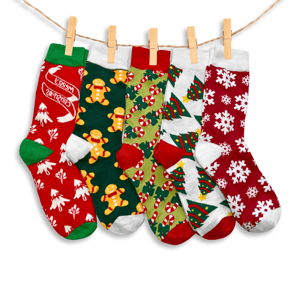 Christmas cotton socks gift box pack of 5