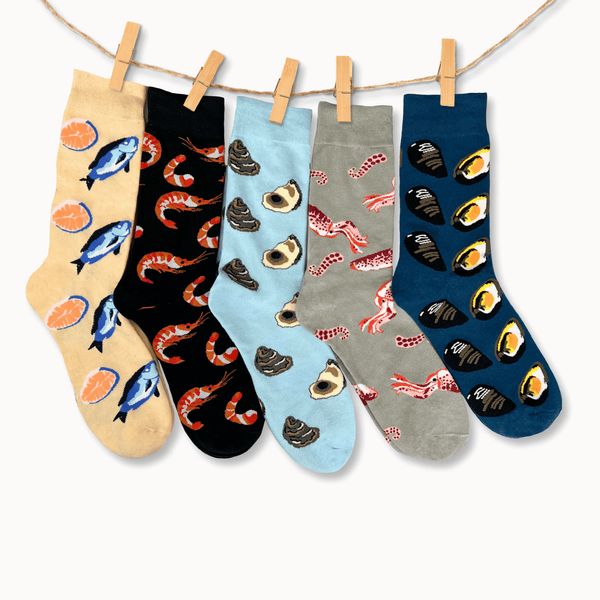 Fisherman cotton socks gift box (pack of 5)